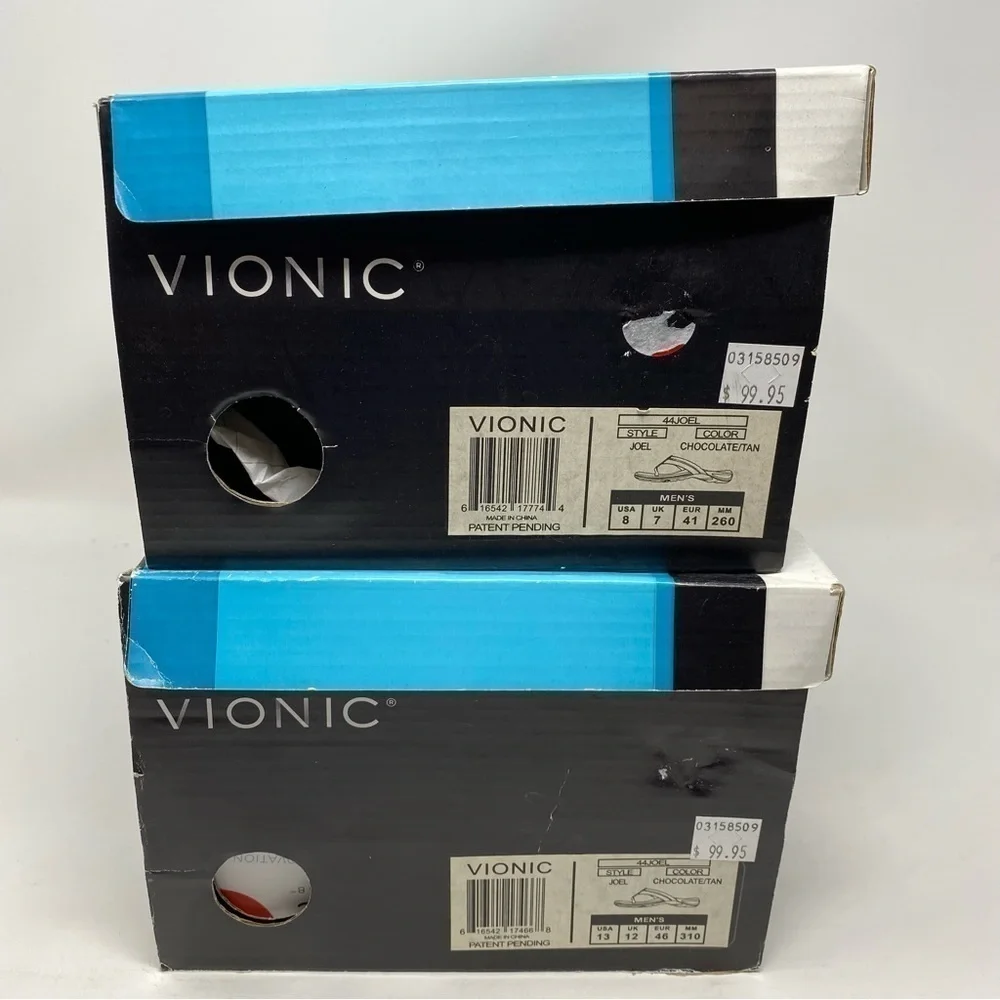 VIONIC JOEL: TOE POST SANDAL chocolate/tan
